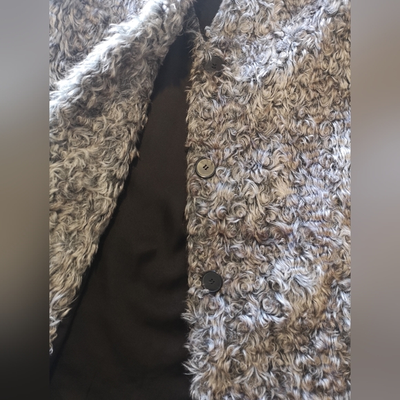Zara like new condition faux fur teddy coat grey medium - Picture 3 of 9